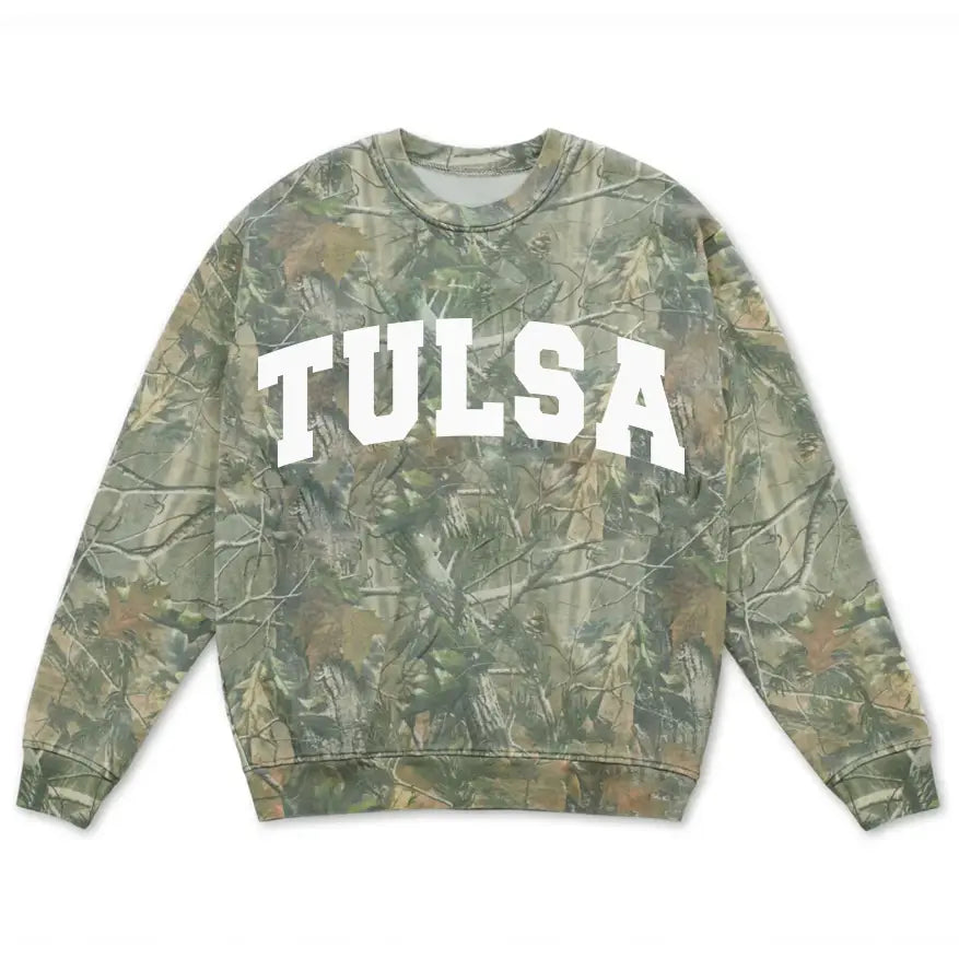 Livy Lu: Tulsa Filled Gault Camo Sweatshirt