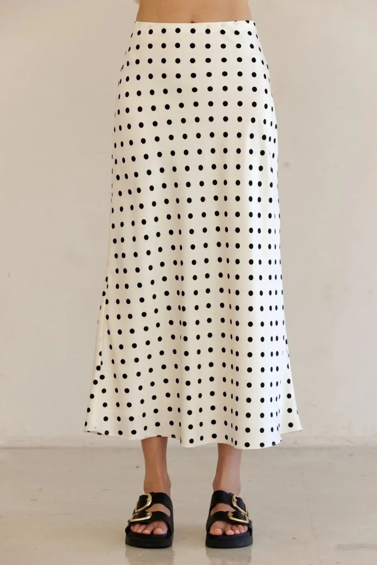 Polka Dot Midi Skirt