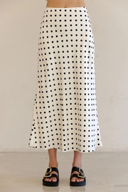 Polka Dot Midi Skirt