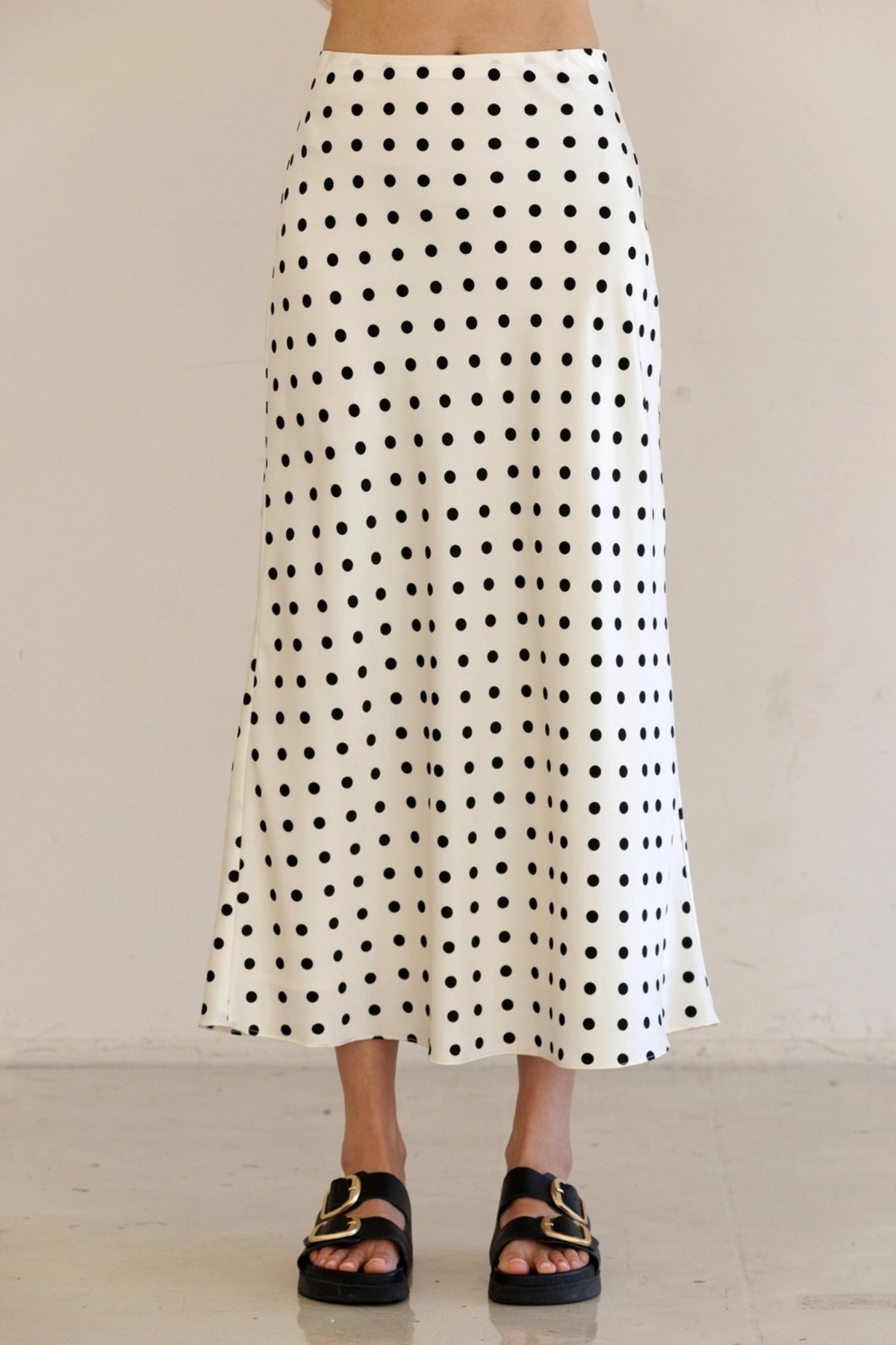 Polka Dot Midi Skirt