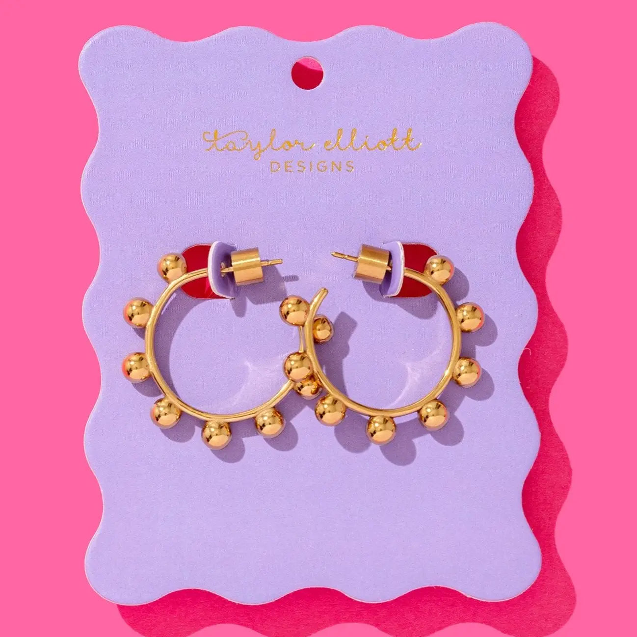 Taylor Elliott: Dottie Gold Hoop Earrings