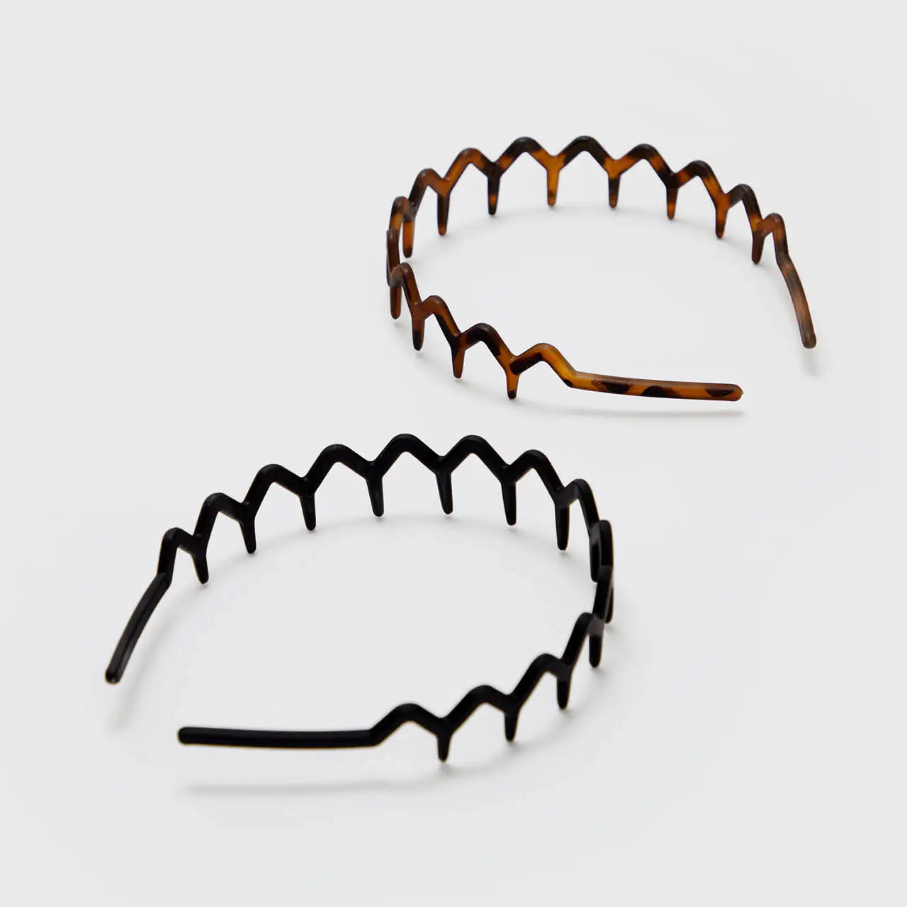 Kitsch: Zig Zag Headband 2pc - Black & Tort