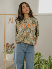 Livy Lu Women's Oklahoma State OSU Cowboys Filled Gault Camo Tee