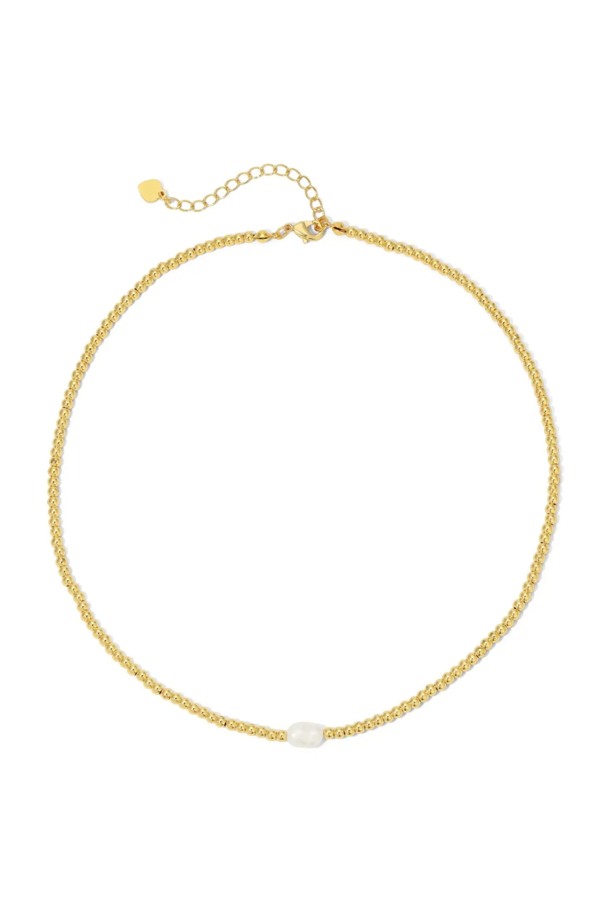 Splendid Iris Women's 3mm Beaded Necklace with Pearl Accent