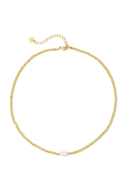 Splendid Iris Women's 3mm Beaded Necklace with Pearl Accent