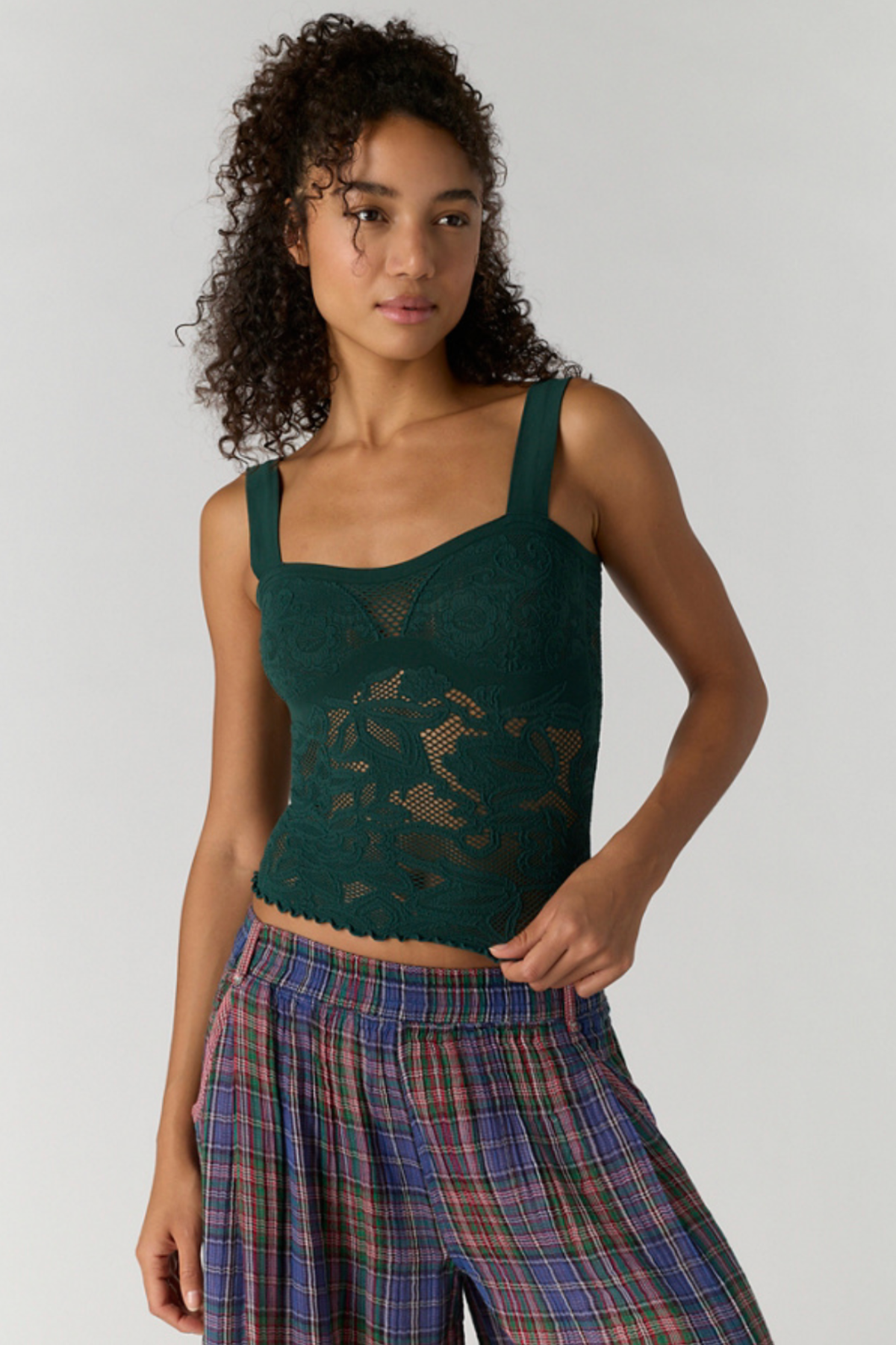 Free People Women's Heirloom Cami in Rainforest