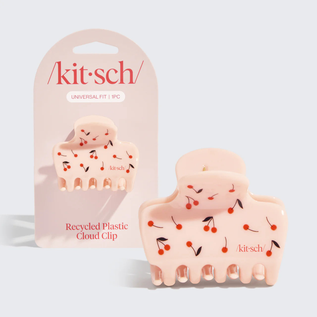 Kitsch: Medium Plastic Cloud Clip in Cherry Print