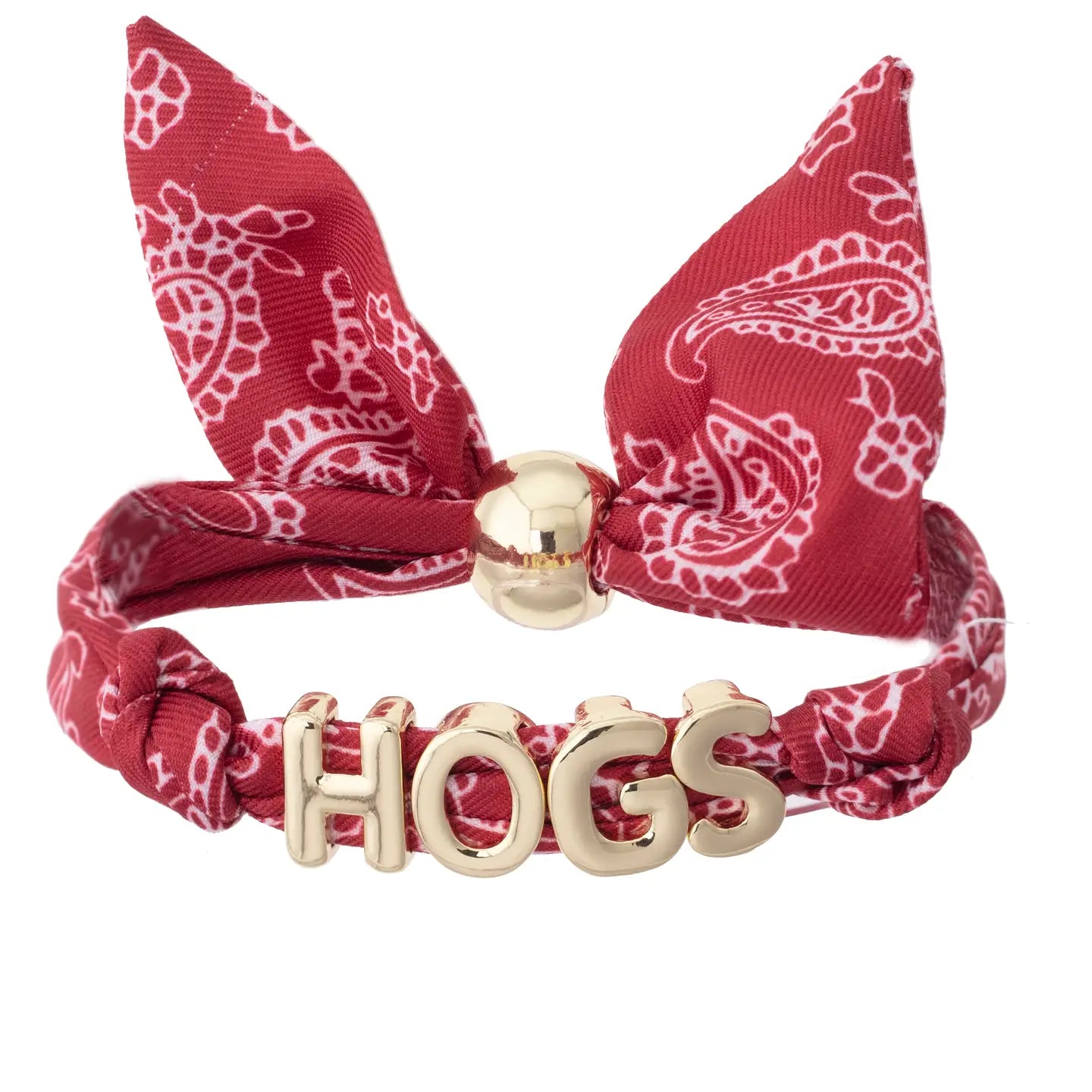 Canvas Style: Razorbacks Bandana Slider Bracelet