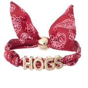 Canvas Style: Razorbacks Bandana Slider Bracelet