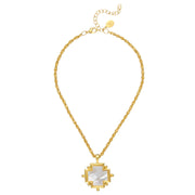 Susan Shaw: Mother of Pearl Cross Necklace