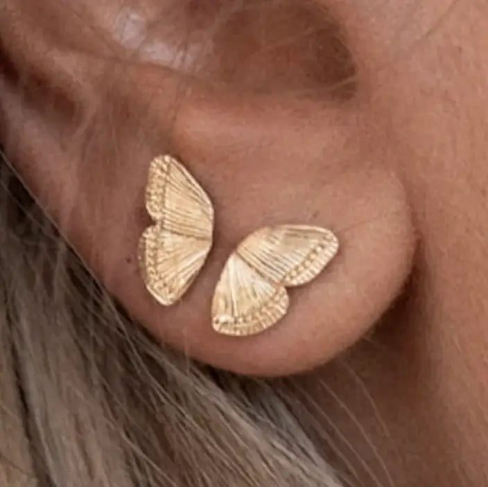 Butterfly Wing Stud Earrings
