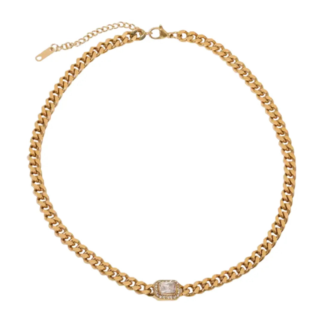 Kismet: Smoke Show Crystal Cuban Chain Necklace