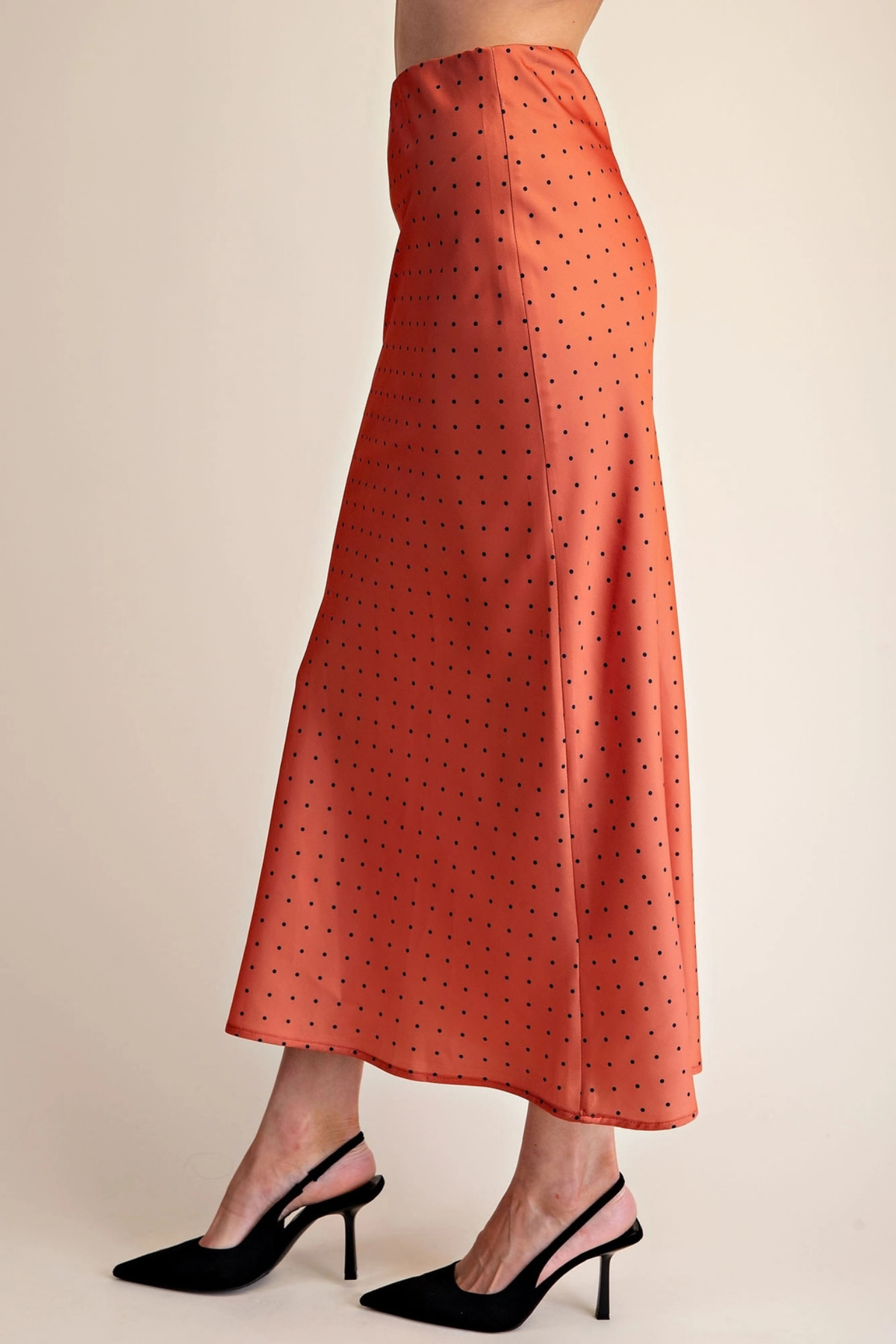 Glam Women's Polka Dot Skirt in Rust at J.Cole Shoes