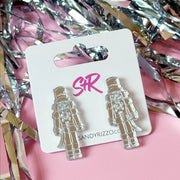 Sandy + Rizzo: Mirror Acrylic Nutcracker Stud Earring