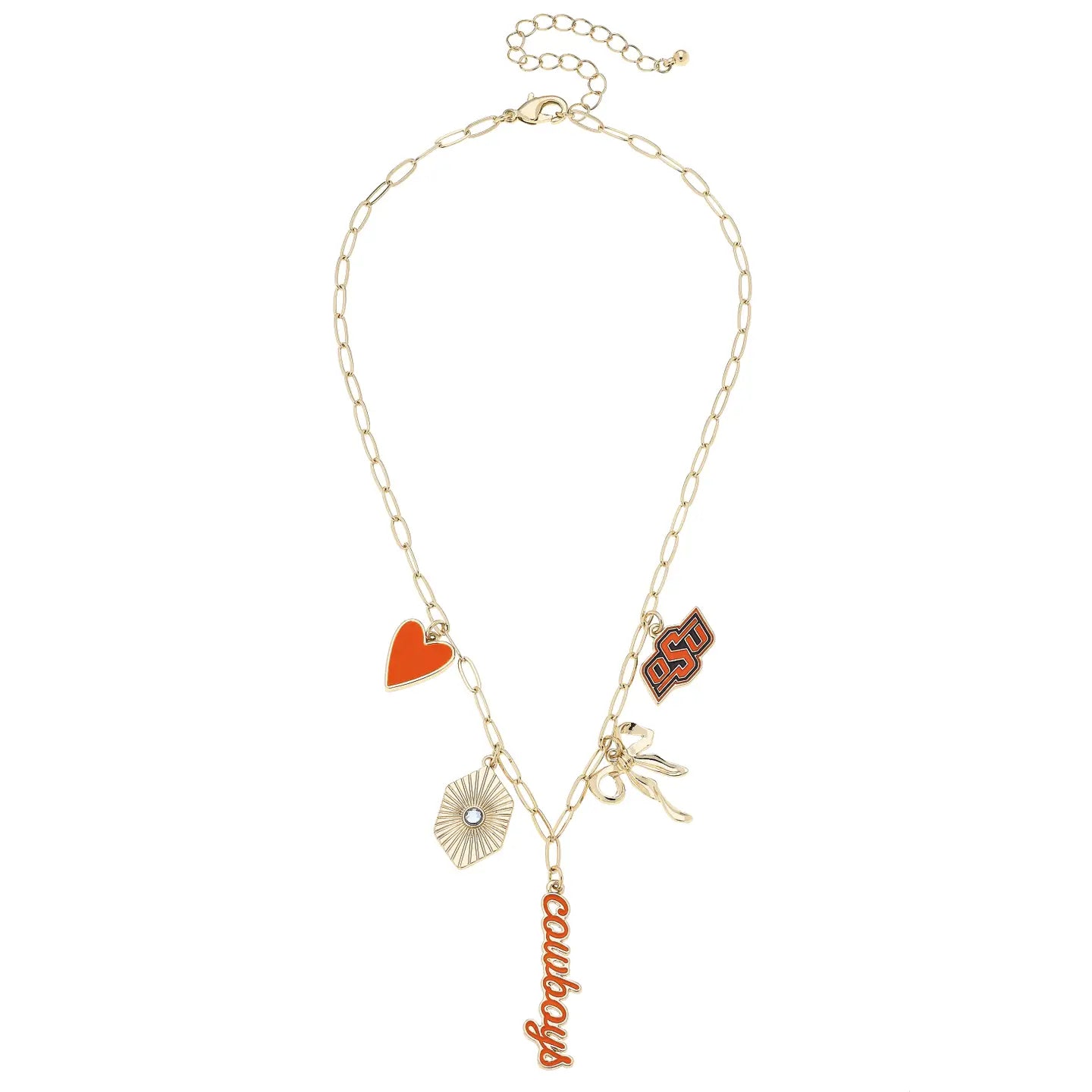 Canvas Style: OSU Cowboys Paper Clip Charm Collector Necklace