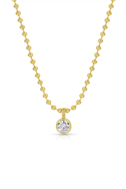 Splendid Iris Bold in Style CZ Pendant Necklace
