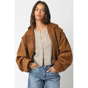 Olivaceous: Linda Suede Jacket