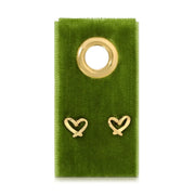 Free Form Heart Stud in Gold