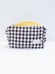 Duo Threads: Gingham Quilted Makeup Bag