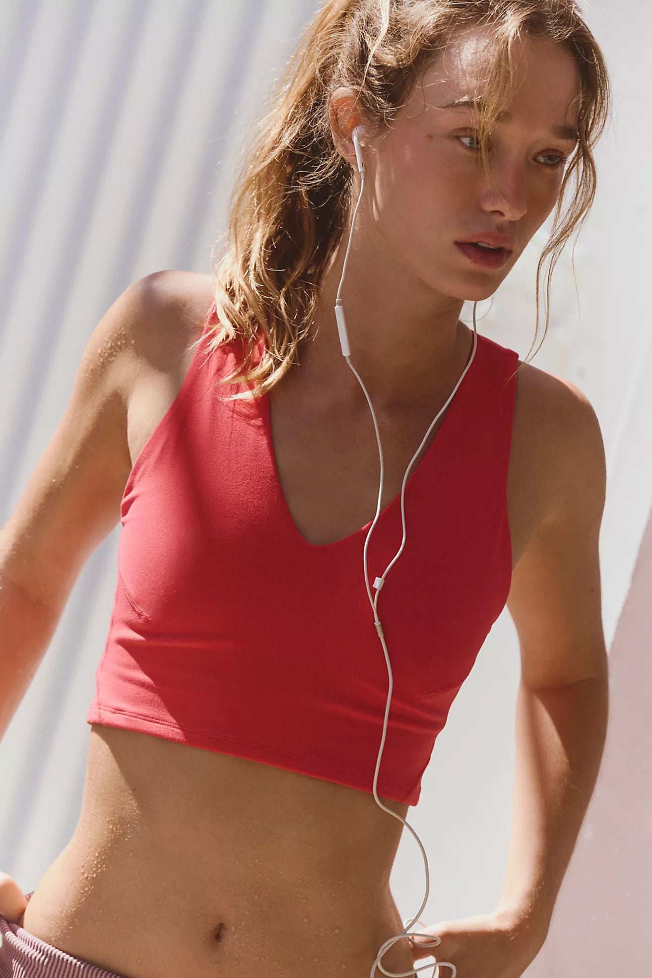 Free People Movement: Never Better Crop in Grapefruit Crush