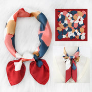 Polka Dot Satin Neck Scarf in Red