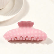 Polka Dot Hair Claw Clip in Pink