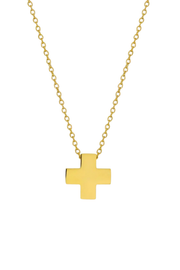 Splendid Iris Balanced Cross Pendant Necklace