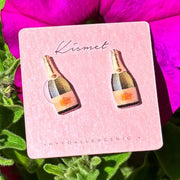 Champagne Bottle Stud Earrings