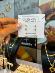 Chansuttpearls: Ashton Earrings in Gold