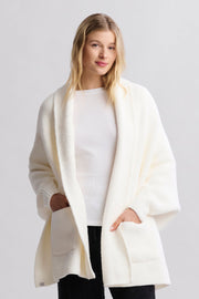 Barefoot Dreams: CozyChic Blanket Wrap in Pearl