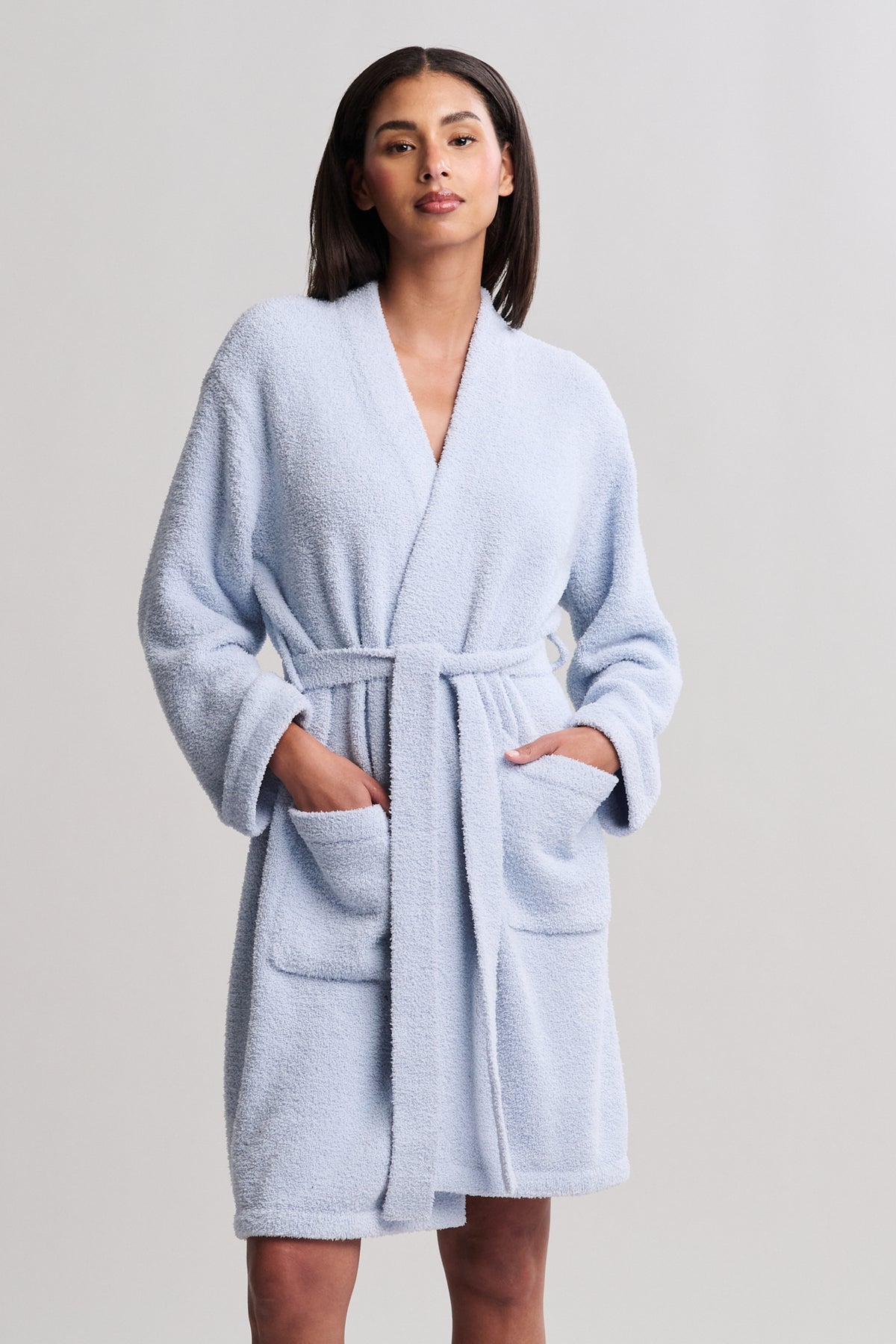 Barefoot Dreams: CozyChic Solid Robe in Snow Drop