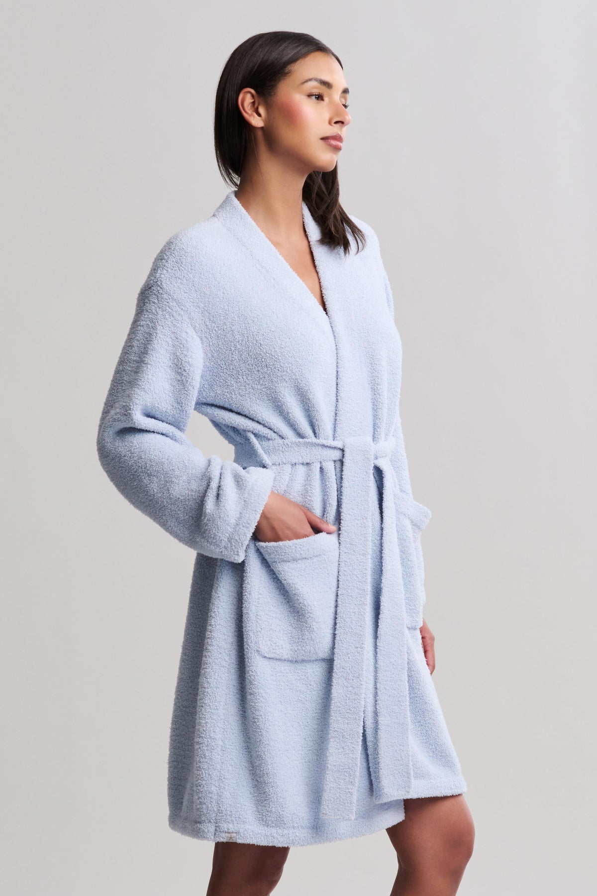 Barefoot Dreams: CozyChic Solid Robe in Snow Drop