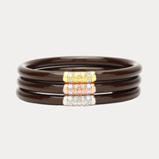 Budha Girl: Chocolate Three Kings All Weather Bangles