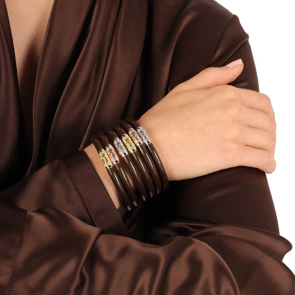Budha Girl: Chocolate Three Kings All Weather Bangles
