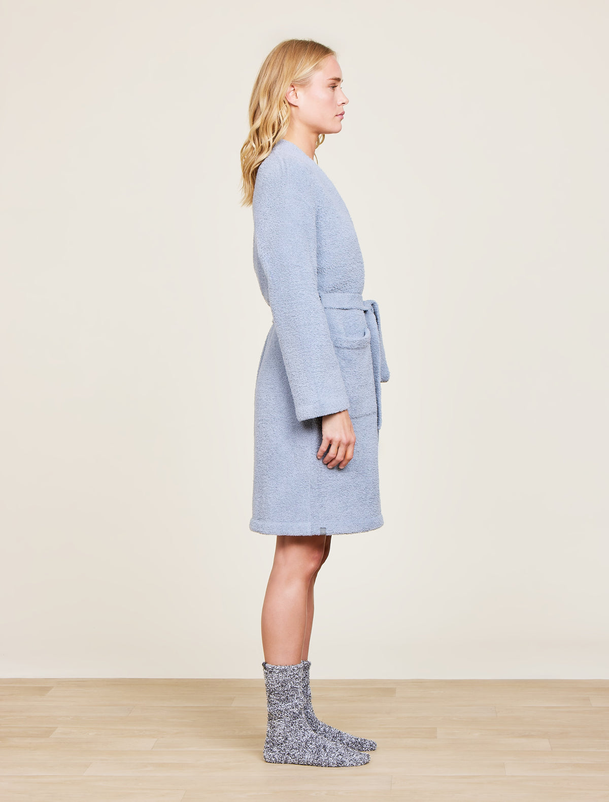 Barefoot Dreams: CozyChic Solid Robe in Moonbeam