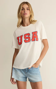 Z Supply: USA Boyfriend Tee in Sea Salt