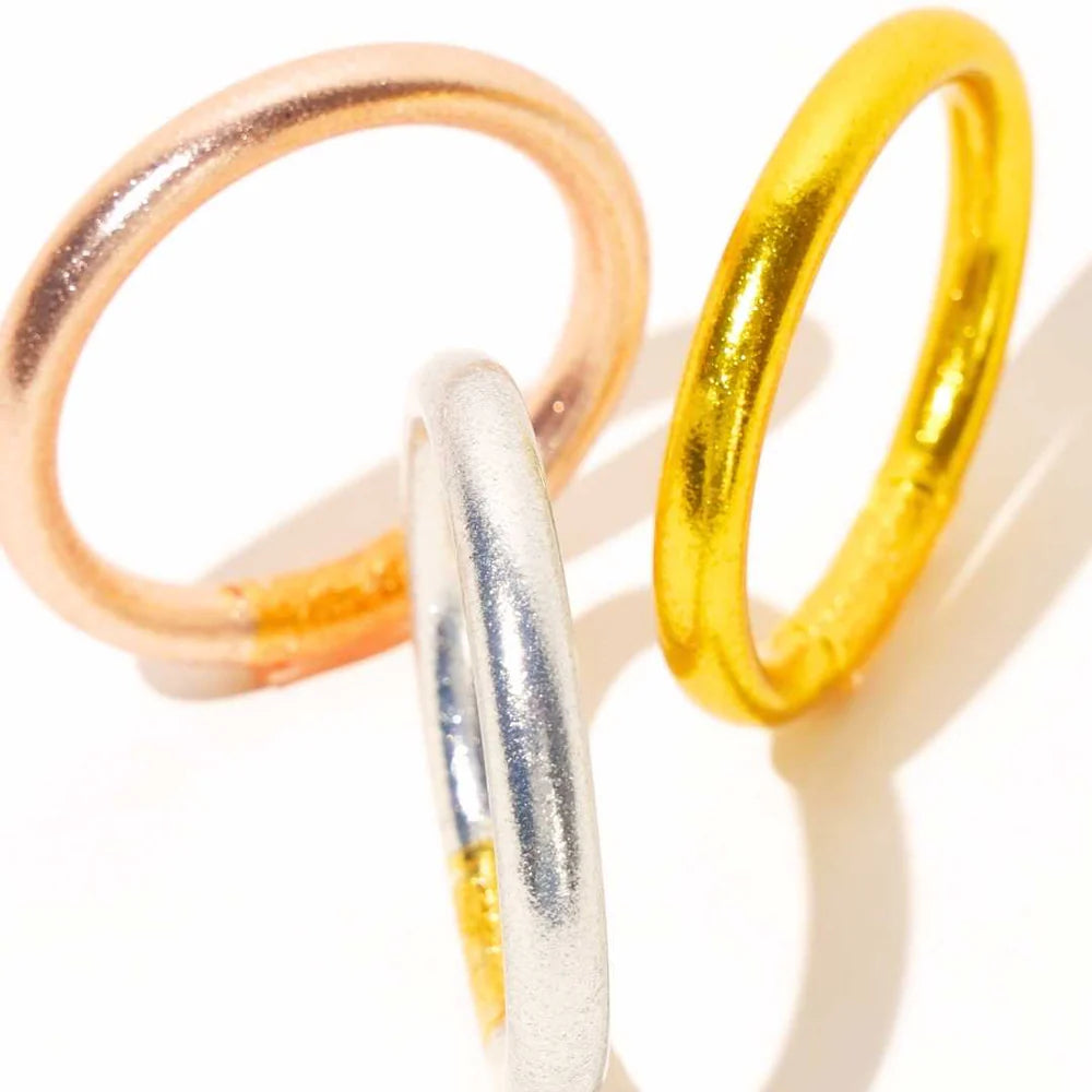 Budha Girl: Gold Tzubbie All Weather Bangle - Serenity Prayer