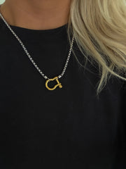 Chansuttpearls: Locket Necklace in Silver & Gold