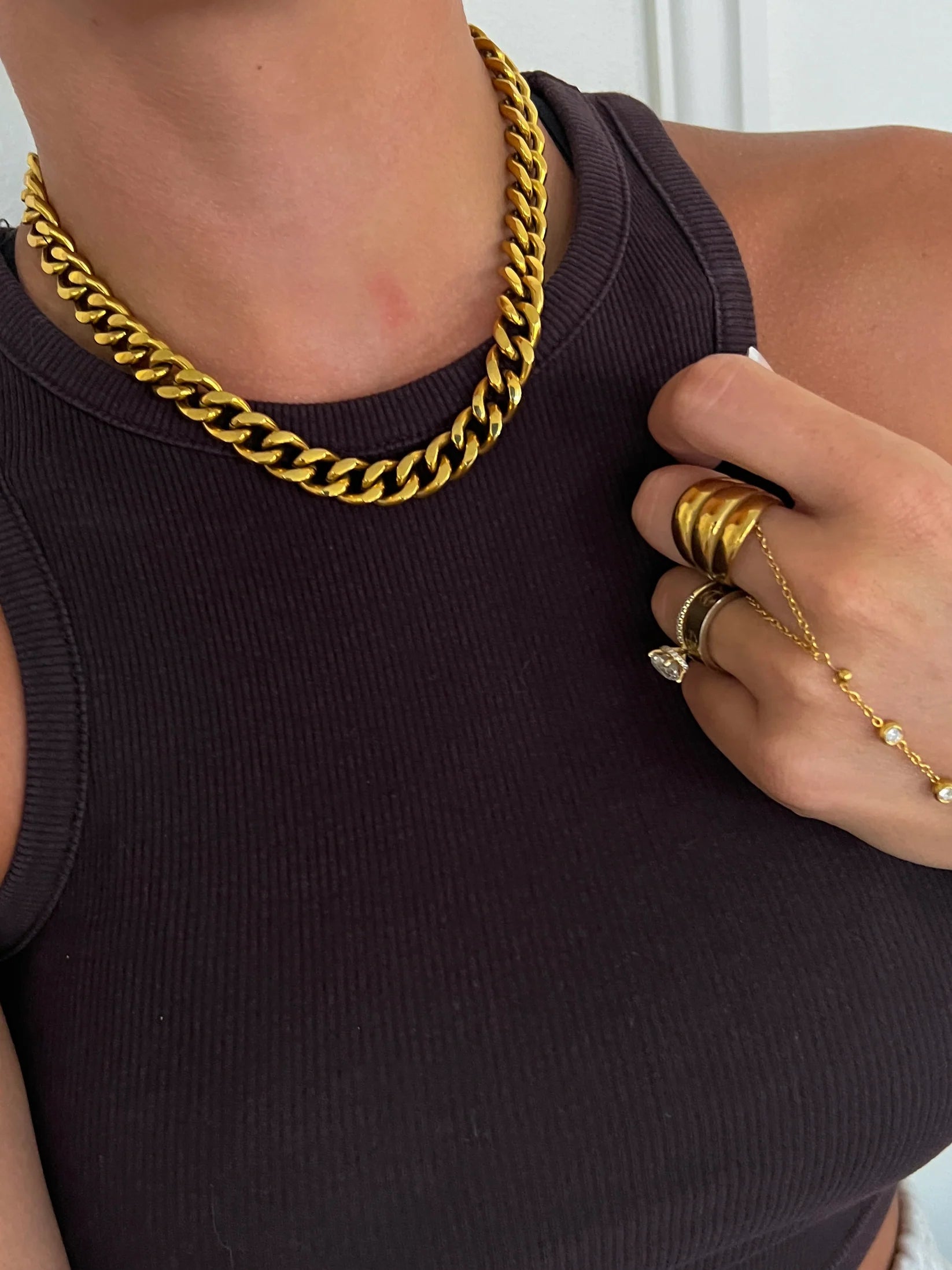 Chansuttpearls: Chunky Gold Necklace