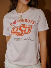 LivyLu: OSU Oklahoma State Cowboys Sporty Charm Pink Ellie Tee