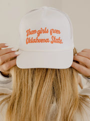 Livy Lu: Them Girls From Oklahoma State Hat in White