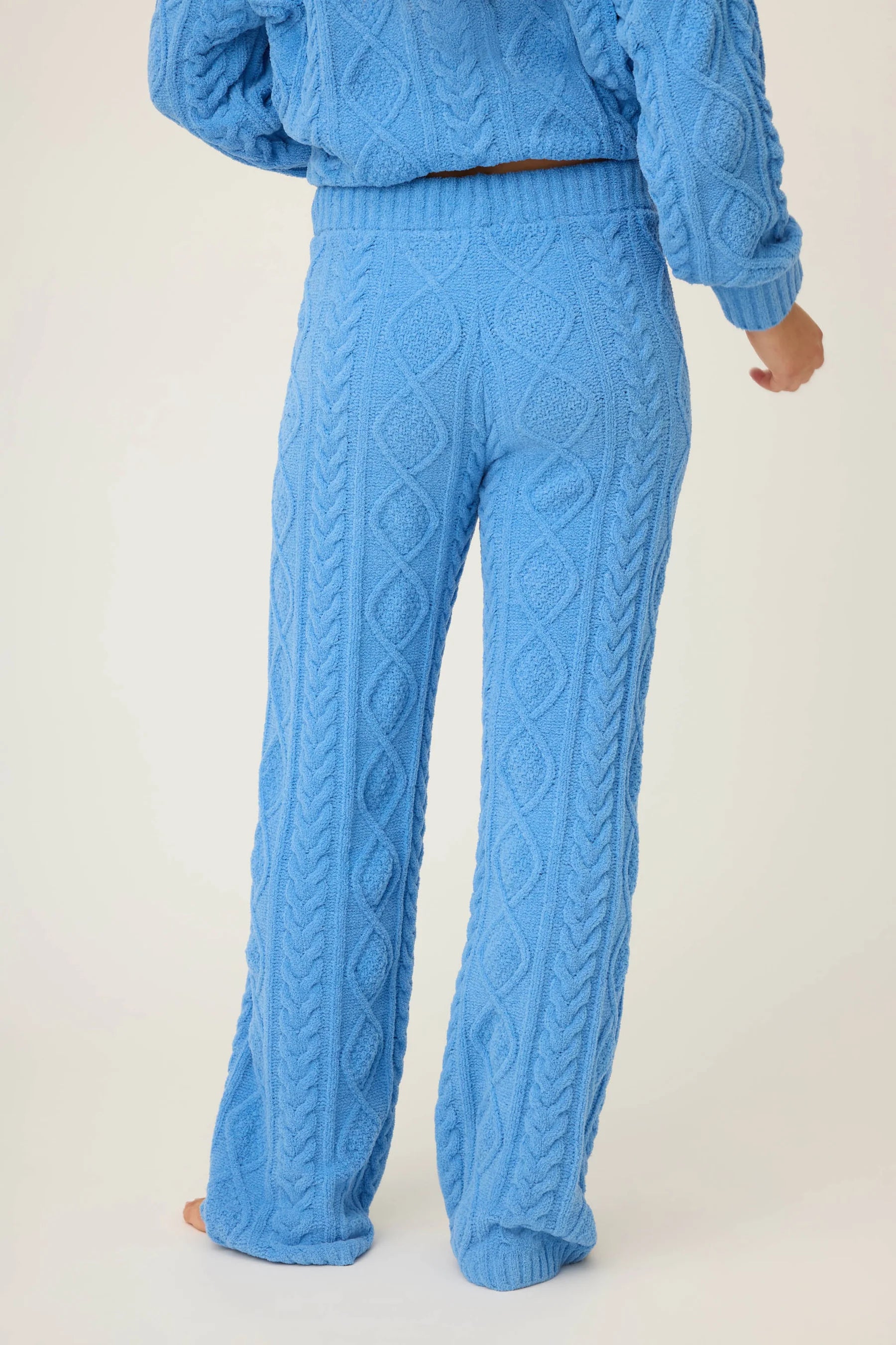 P.J. Salvage: Chenille Cable Knit Pant in Sea