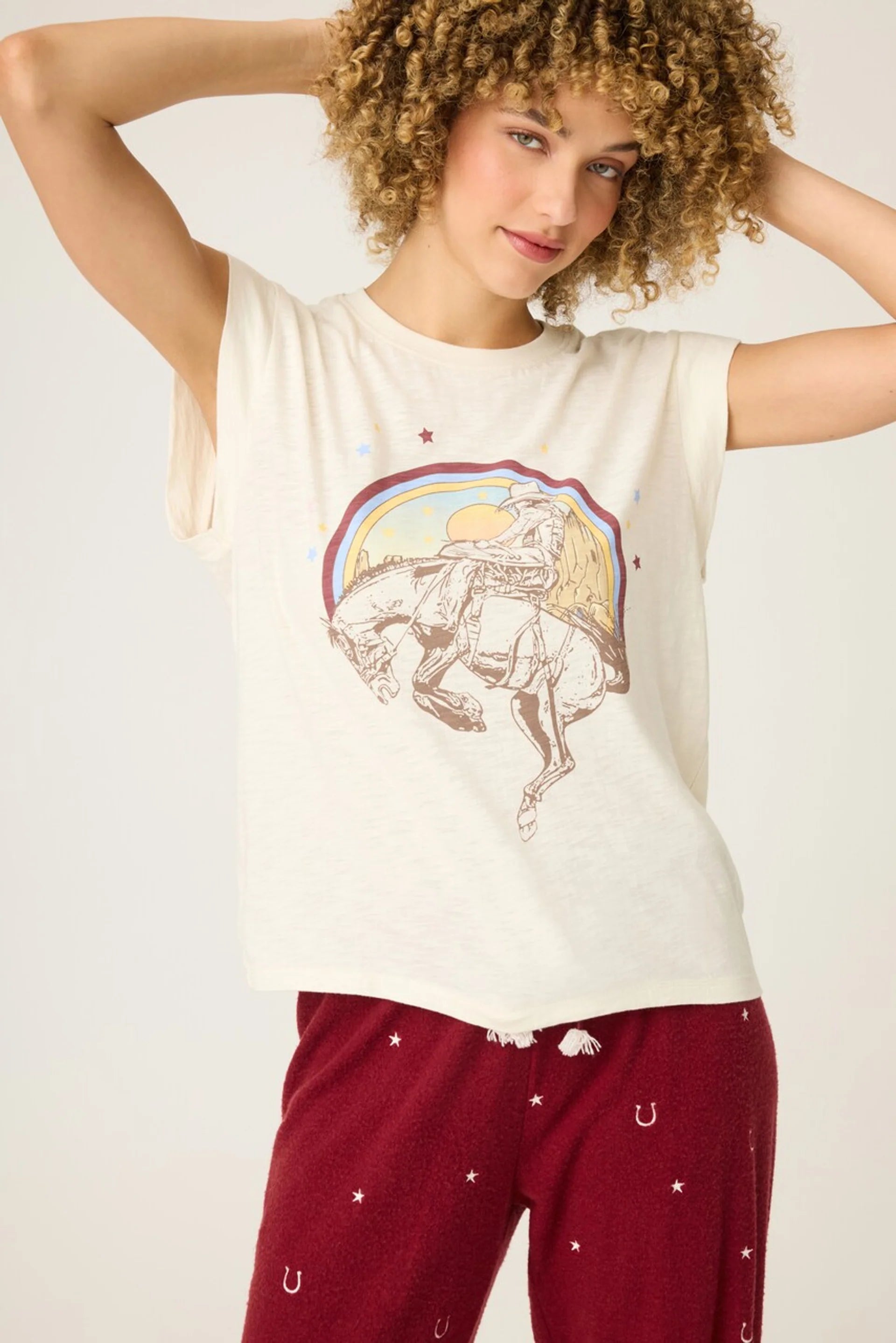 P.J. Salvage: Hold Your Horses Tee in Natural