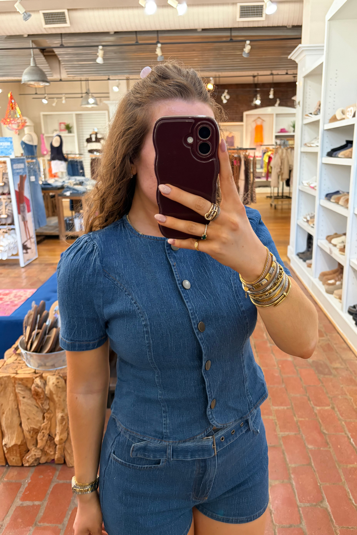 Women's Denim Button up Top