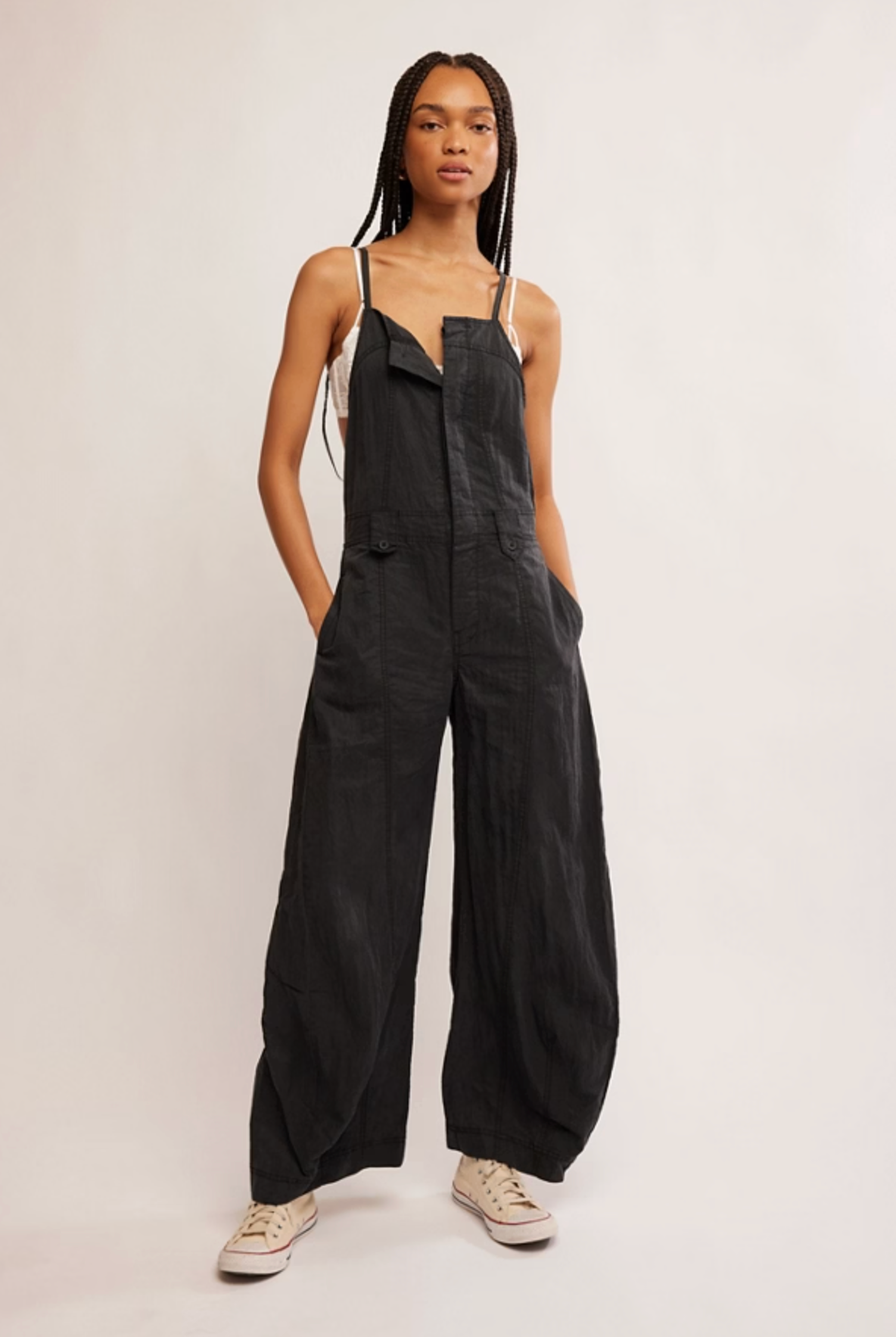 Free People: Sylvia Barrel One Piece Overall in Black