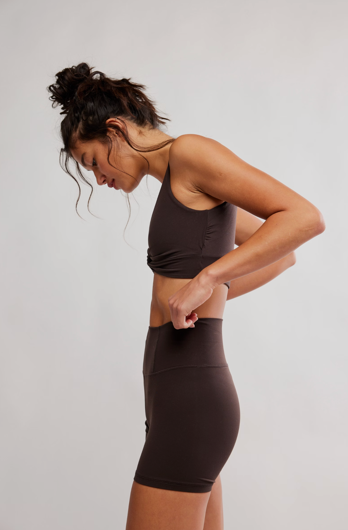 Free People Movement: Never Better Twist Crop in Chocolate