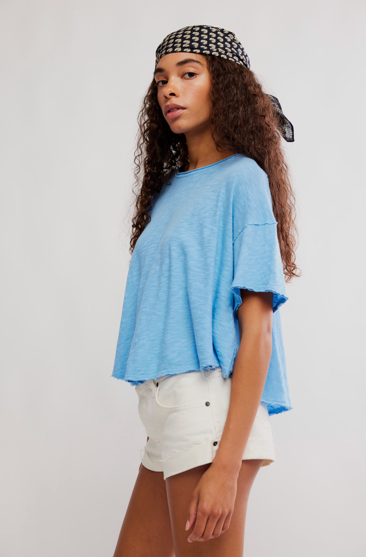 Free People Movement: Elsie Swing Tee in Blissful Blue