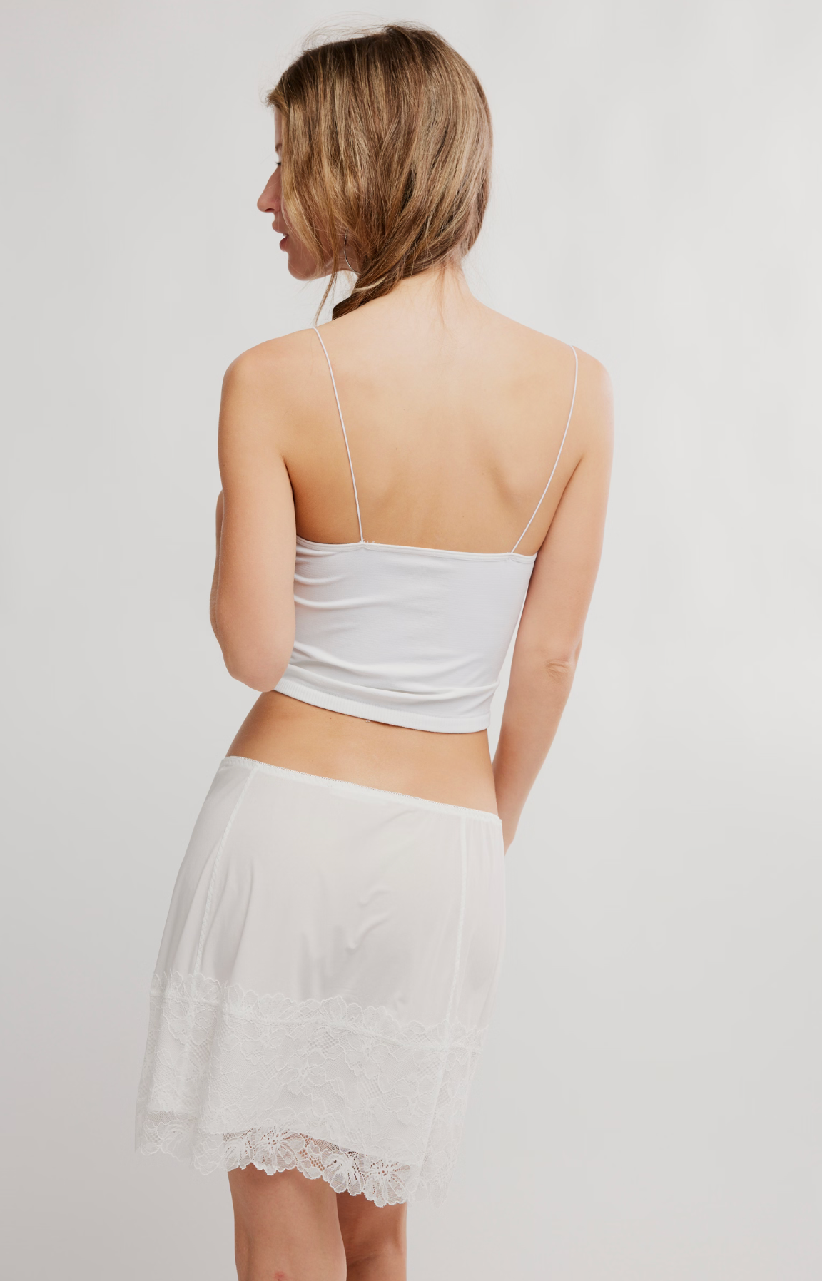 Free People: Party Crashers Half Slip in Clean Ivory