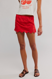 Free People Eyes on you Skort in High Risk Red