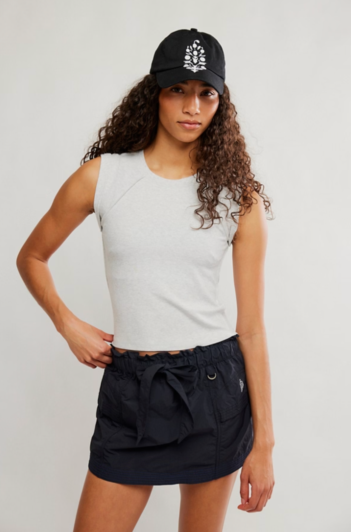 Free People Movement: Love My Twist Muscle in White Heather Grey